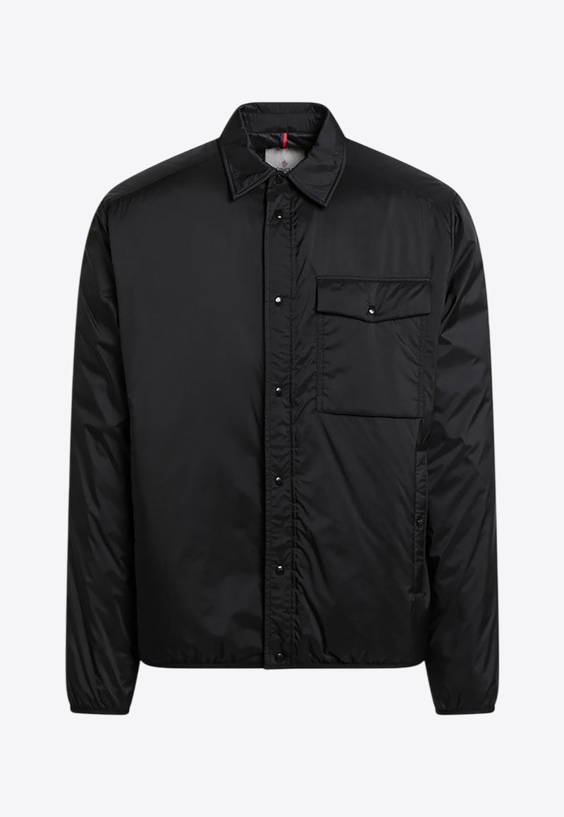 Moncler Logo Patched Shirt Jacket Black 1G000-04597YD/Q_MONCL-999