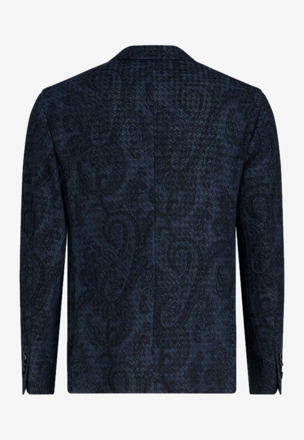 Etro Paisley Single-Breasted Blazer 1G440-0125 0200 Navy