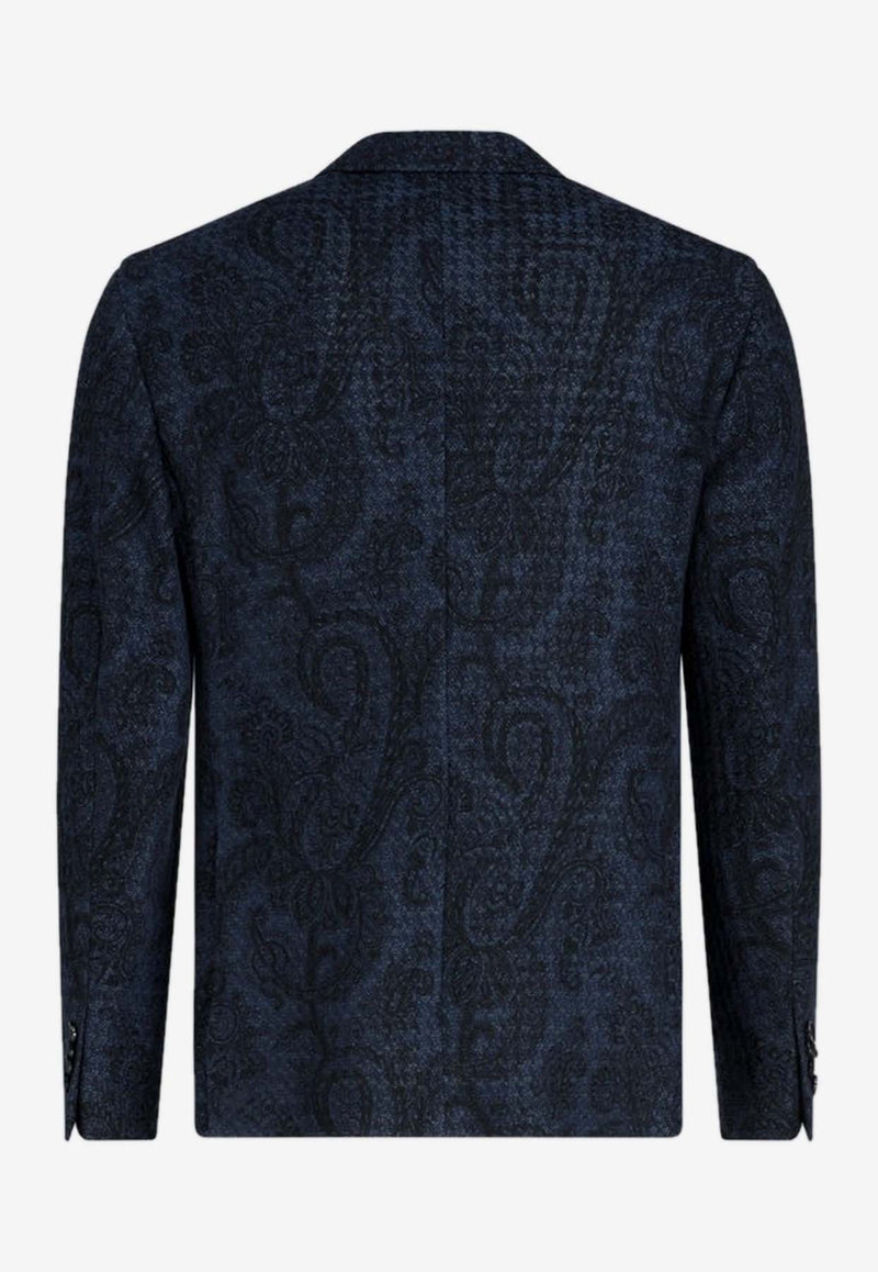 Etro Paisley Single-Breasted Blazer 1G440-0125 0200 Navy