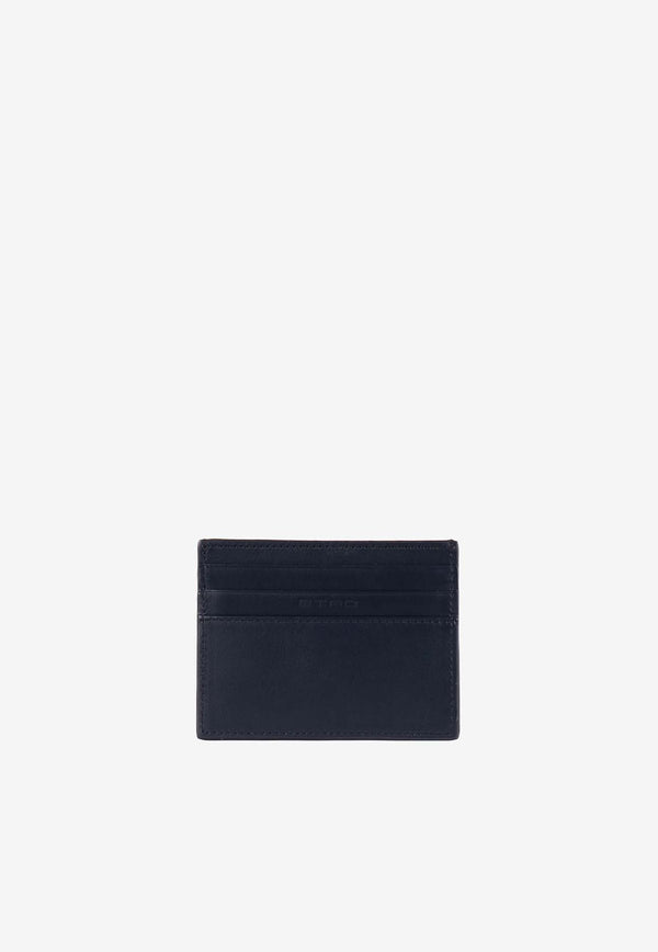 Etro Logo Embossed Leather Cardholder 1H769-2201 0200 Navy