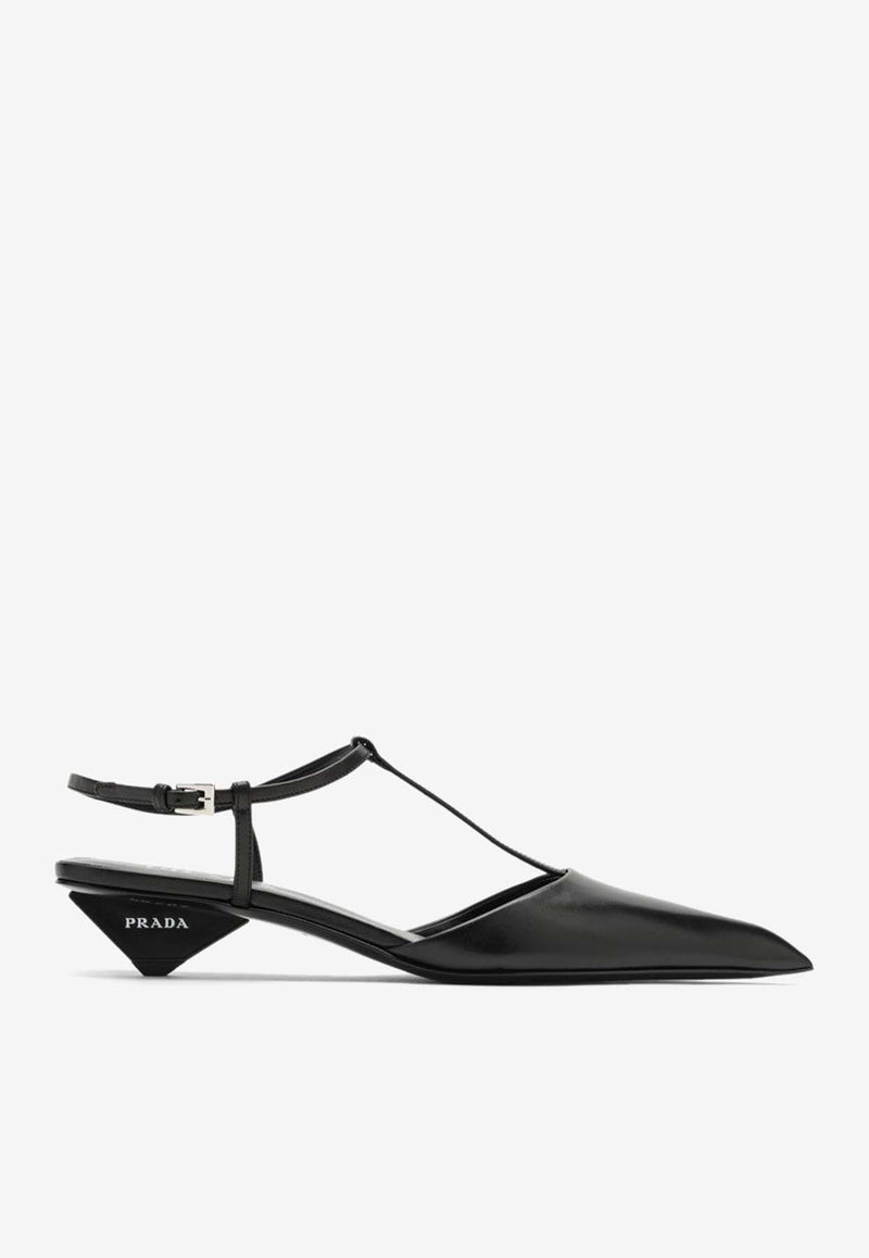 Prada 35 Leather Slingback Pumps Black 1I535N035070/O_PRADA-F0002