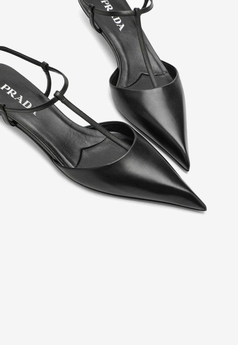 Prada 35 Leather Slingback Pumps Black 1I535N035070/O_PRADA-F0002