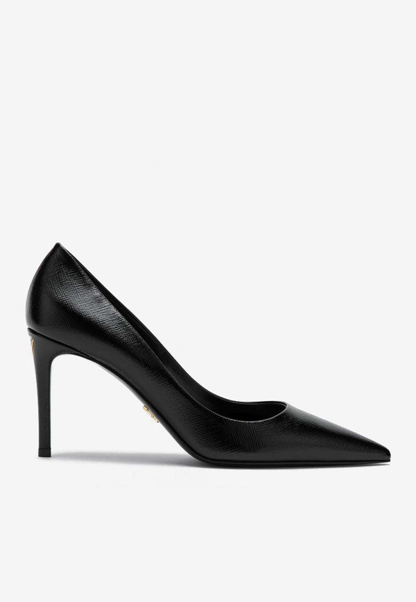 Prada 100 Leather Décolleté Pumps Black 1I609N0853A9S/P_PRADA-F0002