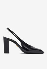 Prada 85 Leather Slingback Pumps 1I838N085055/Q_PRADA-F0002