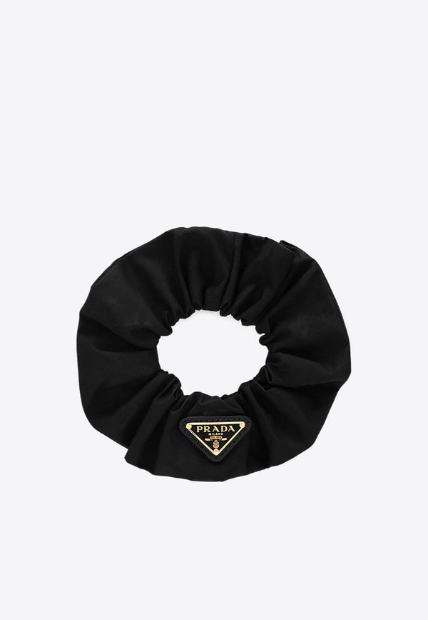 Prada Triangle Logo Re-Nylon Scrunchie Black 1IF0152DMI/Q_PRADA-F0632