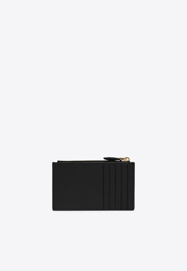 Prada Saffiano Leather Zipped Cardholder Black 1MC086QHH/Q_PRADA-F0002