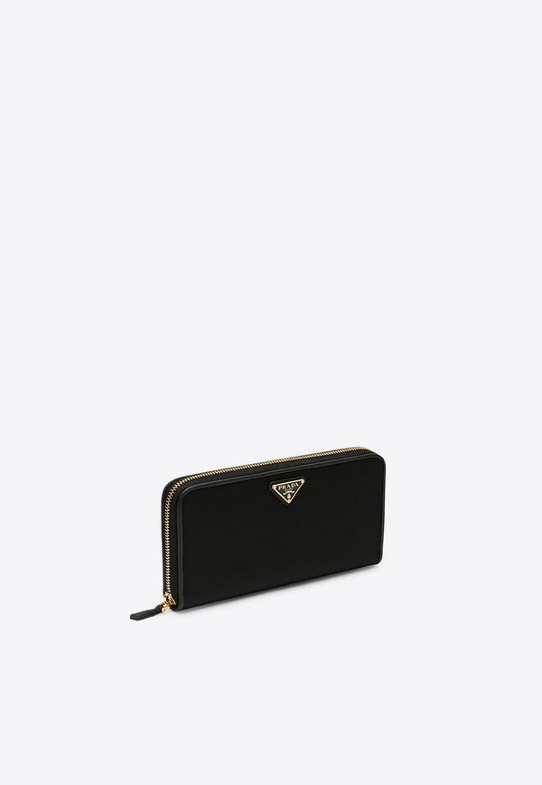 Prada Triangle Logo Zip-Around Wallet Black 1ML5062DMI/P_PRADA-F0002