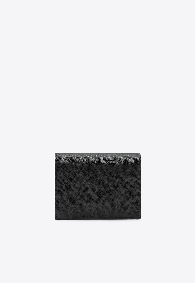 Prada Small Saffiano Leather Bi-Fold Wallet Black 1MV204QWA/Q_PRADA-F0002