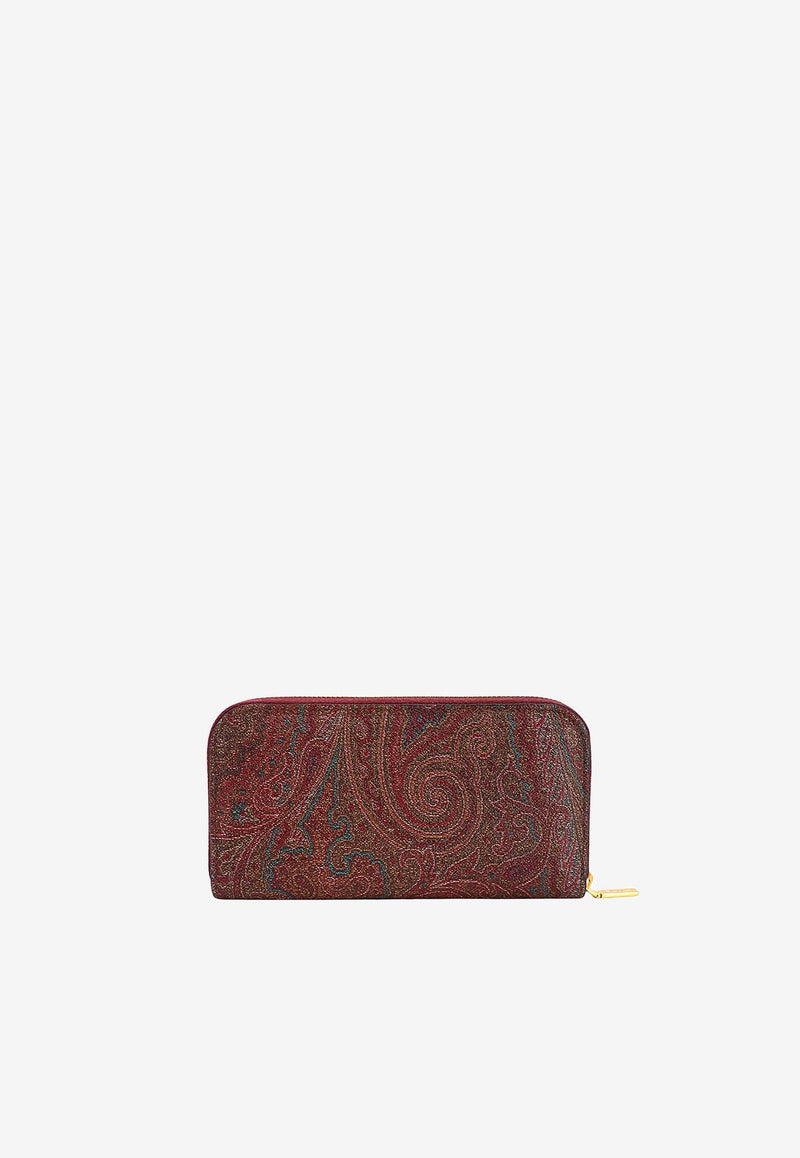 Etro Logo Paisley Zipped Wallet 1N082-7567 0600 Multicolor