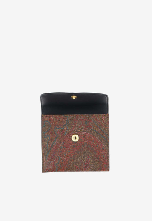 Etro Paisley Jacquard Leather Wallet Black 1N925_8502_0001