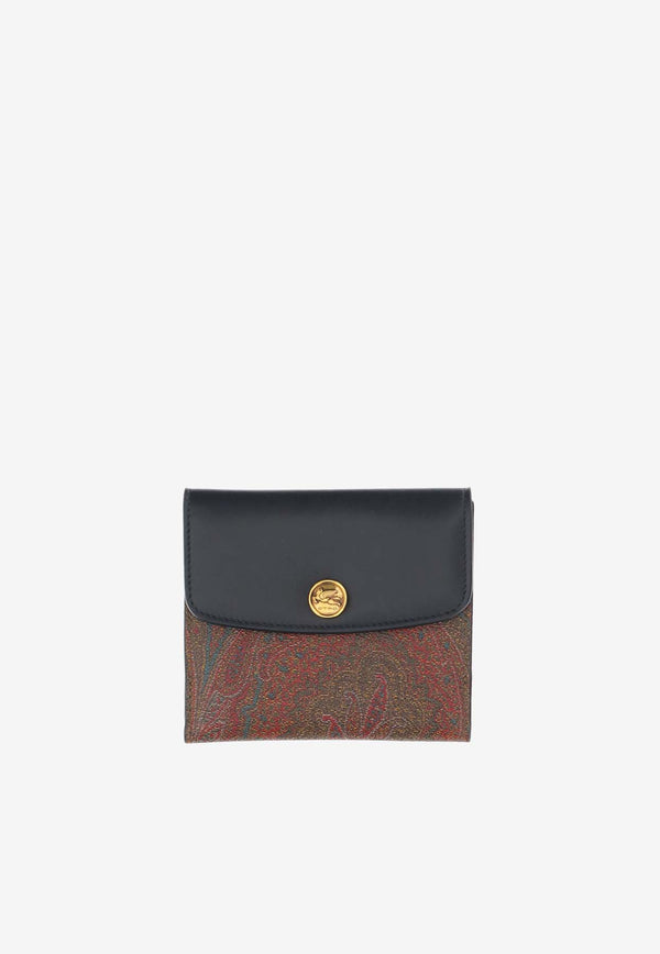 Etro Paisley Jacquard Leather Wallet Black 1N925_8502_0001