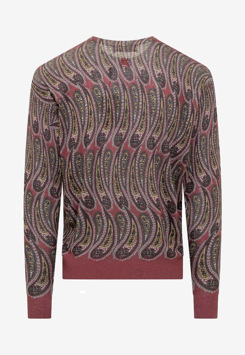 Etro Paisley Pattern Sweater 1N930-9718 0300 Multicolor