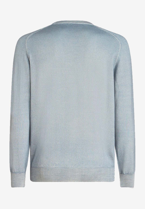 Etro Logo Wool Sweater 1N933-9294 0251 Blue