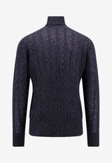 Etro Turtleneck Cashmere Sweater 1N977-9680 0002 Gray