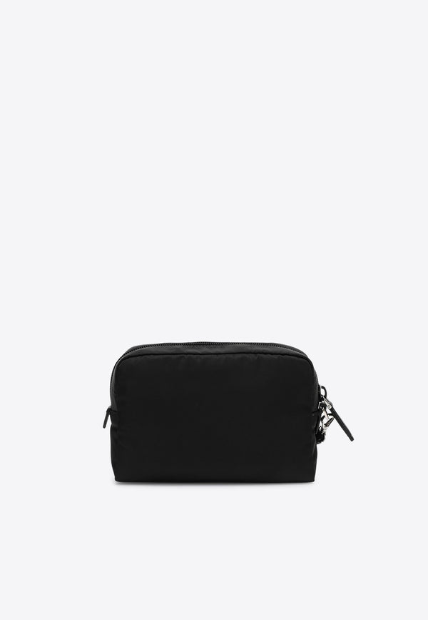 Prada Triangle Logo Re-Nylon Pouch Bag Black 1NS021R067/Q_PRADA-F0002