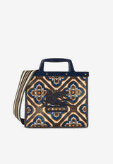 Etro Small Love Trotter Jacquard Tote Bag Blue 1P023-7108 0200