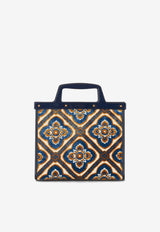 Etro Small Love Trotter Jacquard Tote Bag Blue 1P023-7108 0200