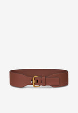 Etro Logo Buckle Leather Belt Brown 1P063-2213 0100