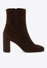 Prada 85 Triangle Logo Suede Ankle Boots Brown 1T631N085008/Q_PRADA-F0003