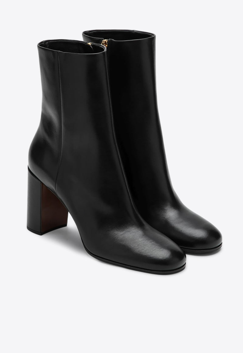 Prada 85 Leather Mid-Calf Boots Black 1T631N085070/Q_PRADA-F0002