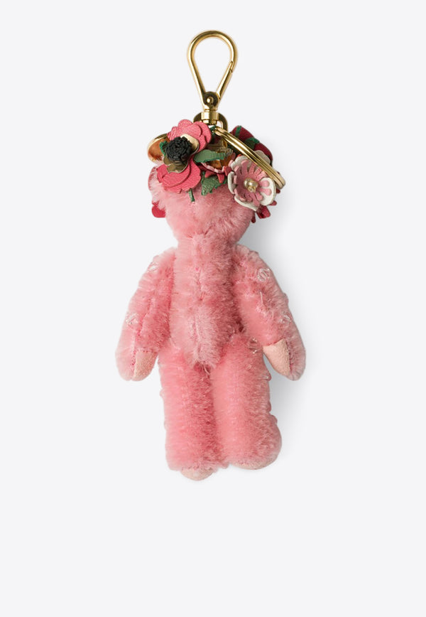 Prada Teddy Bag Charm with Metal Ring Pink 1TO0492C3X/Q_PRADA-F0028