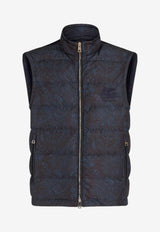 Etro Paisley Jacquard Down Vest Blue 1V911-5487 0200