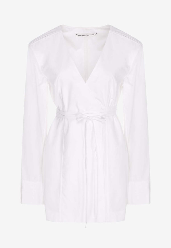 Alexander Wang Tailored Mini Shirt Dress 1WC3246680WHITE