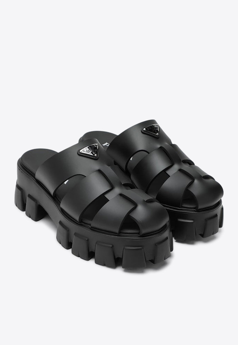 Prada Monolith Rubber Clogs Black 1XX7510553LKK/Q_PRADA-F0002