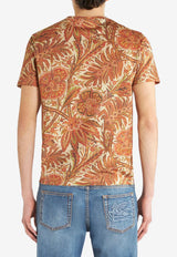 Etro Floral Foliage Print T-shirt 1Y020-9277 0800 Multicolor