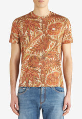 Etro Floral Foliage Print T-shirt 1Y020-9277 0800 Multicolor