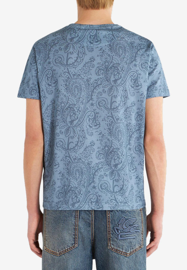 Etro Paisley Pattern T-shirt 1Y020-9609 0250 Blue