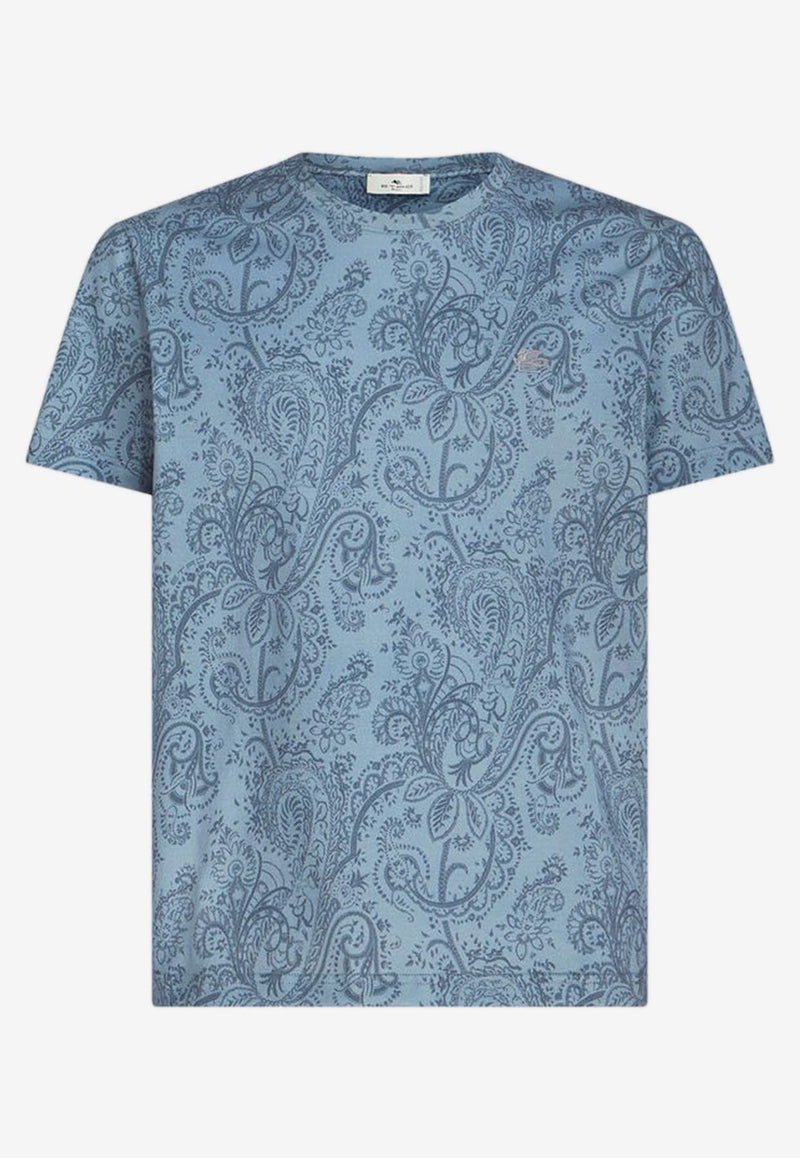 Etro Paisley Pattern T-shirt 1Y020-9609 0250 Blue