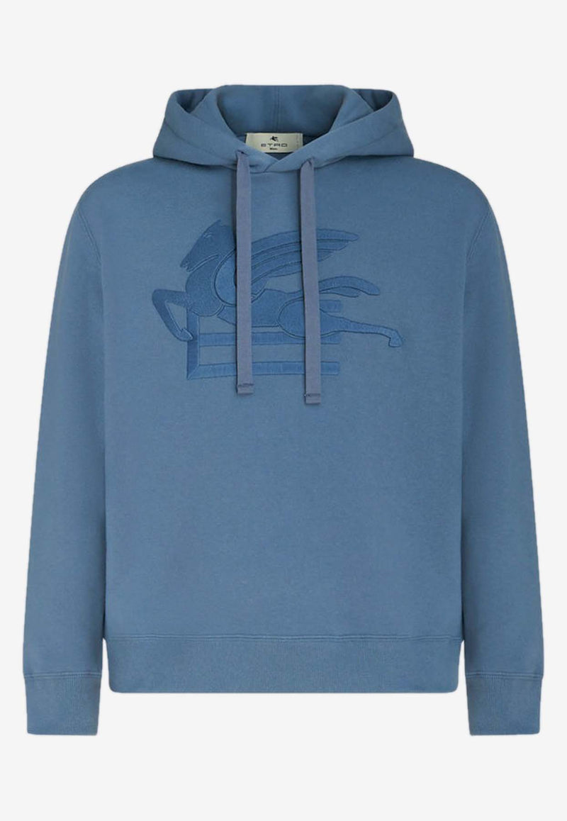 Etro Logo Embroidered Hooded Sweatshirt Light Blue 1Y526-9291 0250