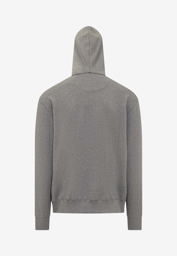 Etro Logo Embroidered Hooded Sweatshirt Gray 1Y526-9731 0003