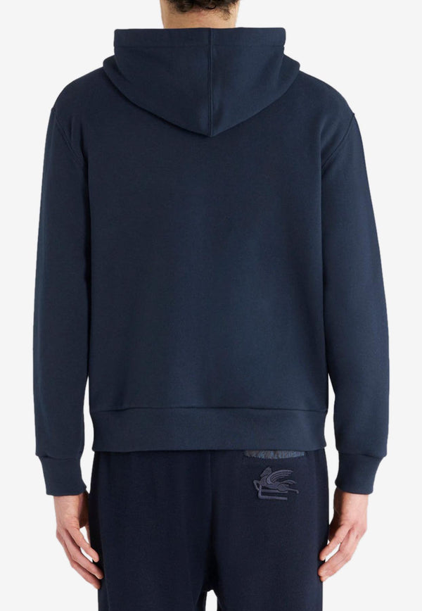 Etro Logo Zip-Up Hoodie 1Y532-9291 0200 Blue