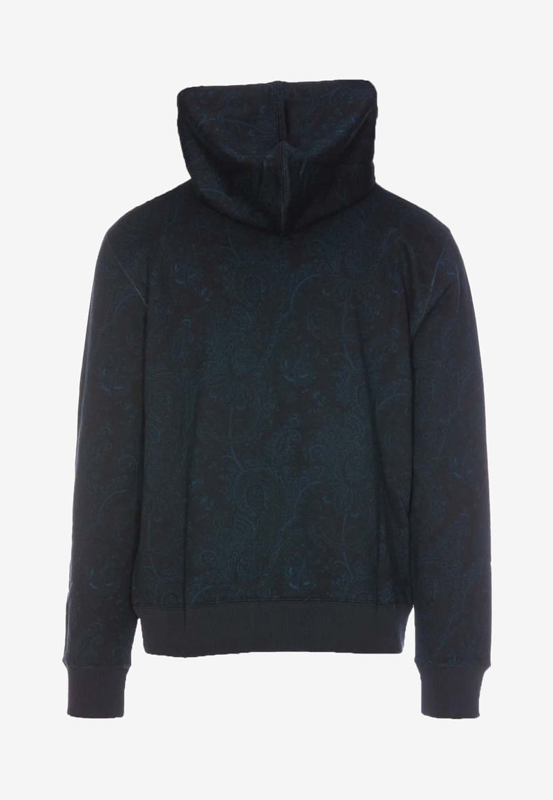 Etro Paisley Print Zip-Up Hoodie Blue 1Y674-9304 0200