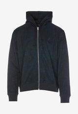 Etro Paisley Print Zip-Up Hoodie Blue 1Y674-9304 0200