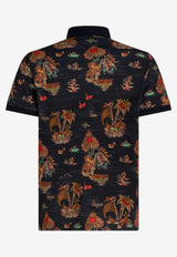 Etro Graphic Print Polo T-shirt Multicolor 1Y800-9266 0200