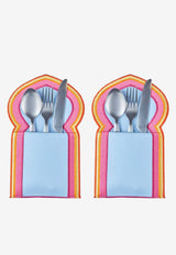 Stitch Arch Cutlery Pouch Set - Set of 2 Multicolor ALM009PP