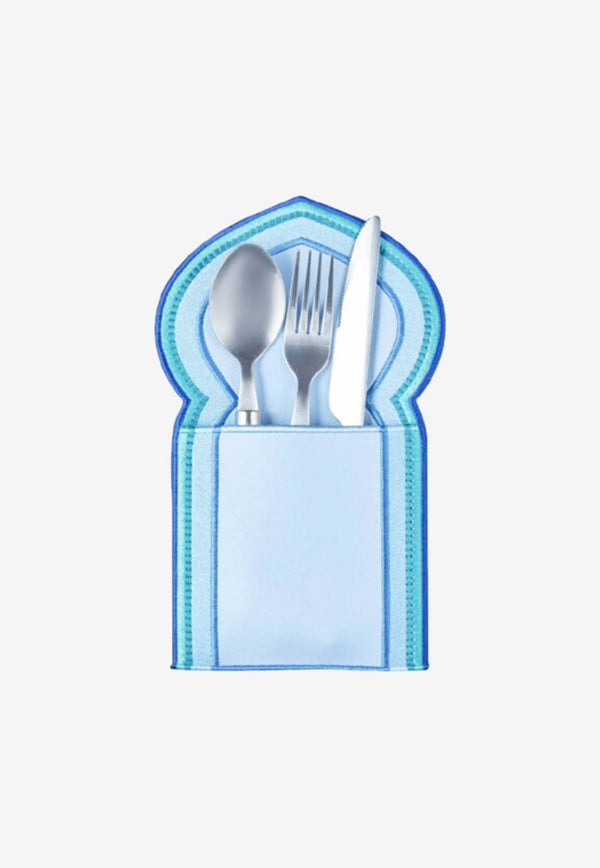 Stitch Arch Cutlery Pouch Set - Set of 2 Blue  ALM008PB