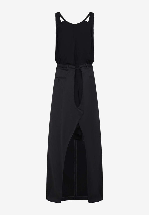 Patched Slip Maxi Dress