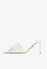 Le Cadeau 85 Mesh Crystal-Embellished Pumps