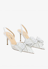 Le Cadeau 85 Mesh Crystal-Embellished Pumps