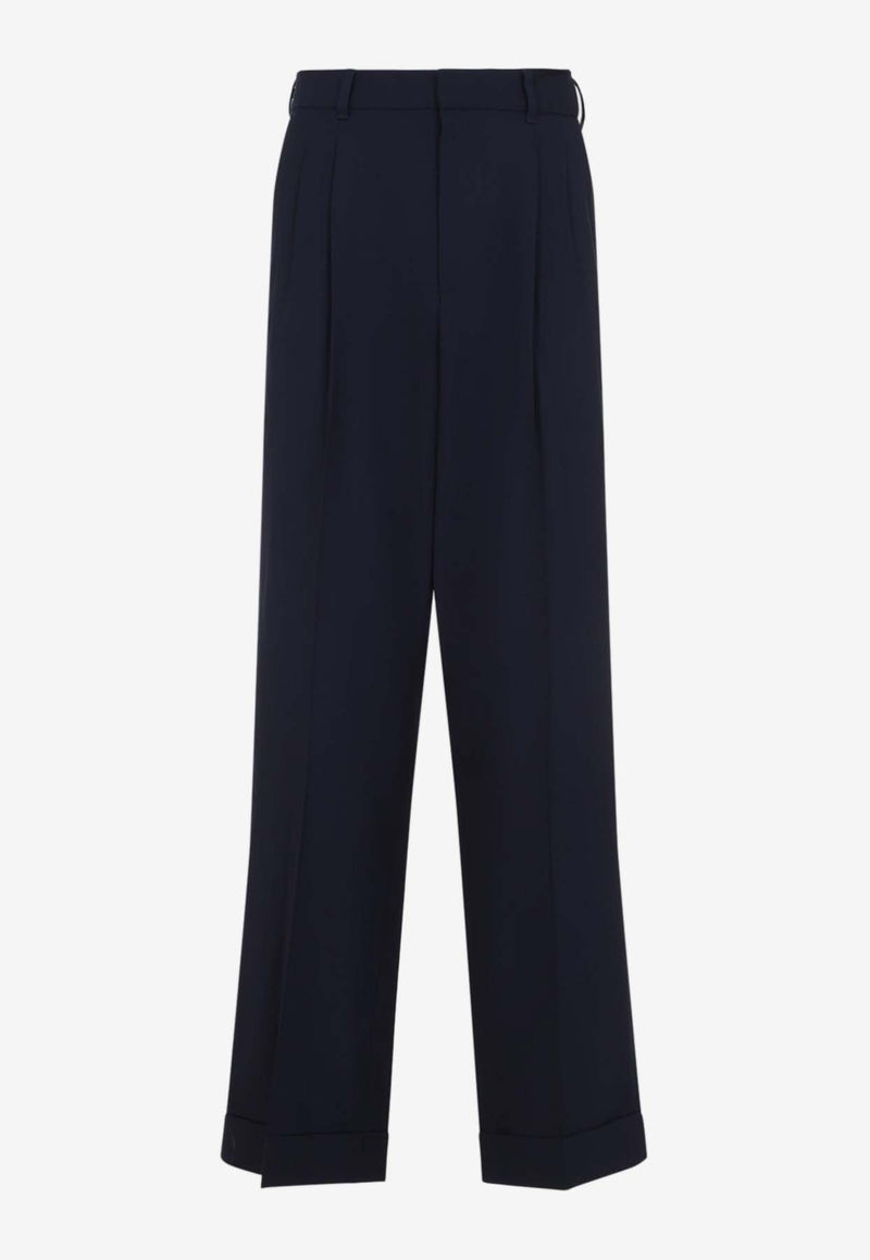 Front Pleat Wool Pants