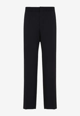 Straight-Leg Wool Pants