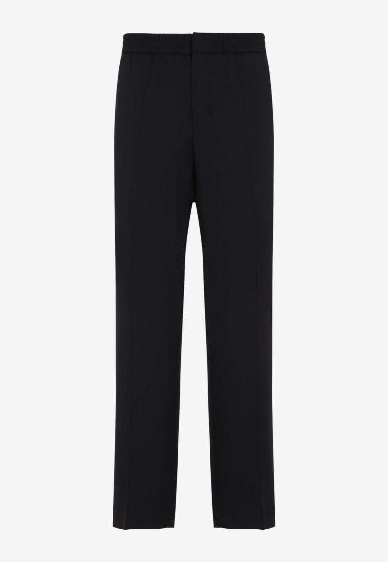 Straight-Leg Wool Pants