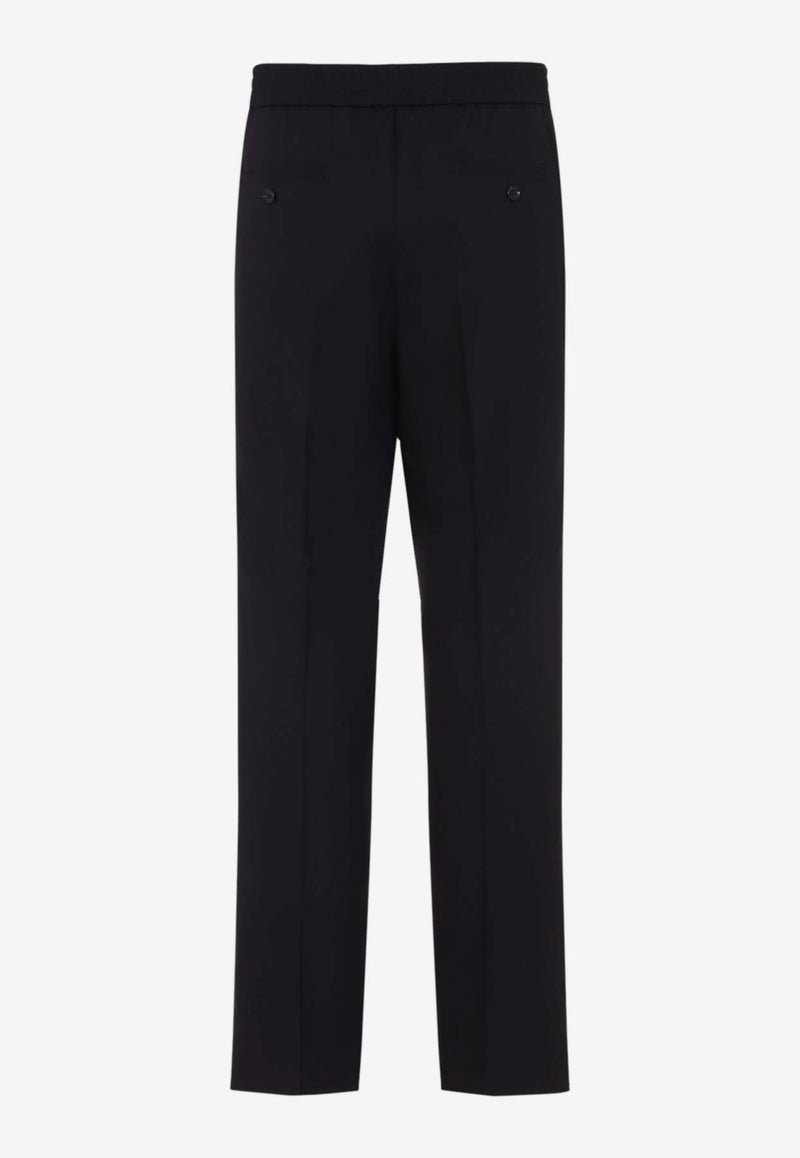 Straight-Leg Wool Pants