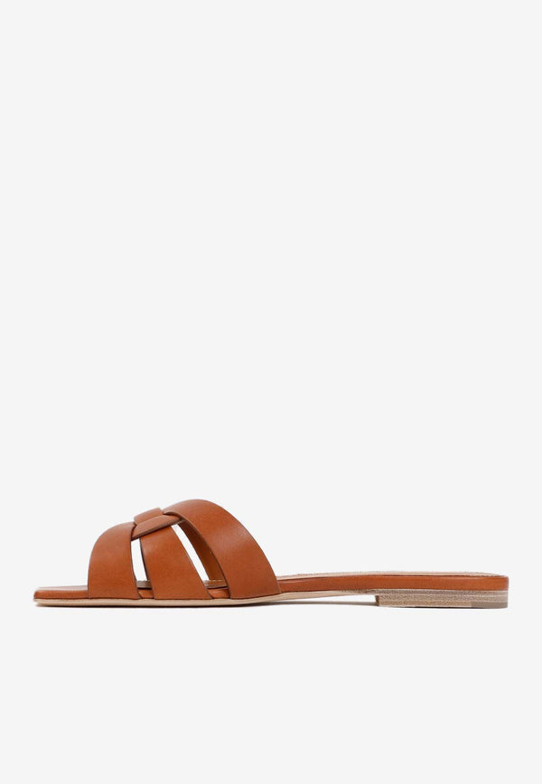 Tribute Leather Flat Sandals