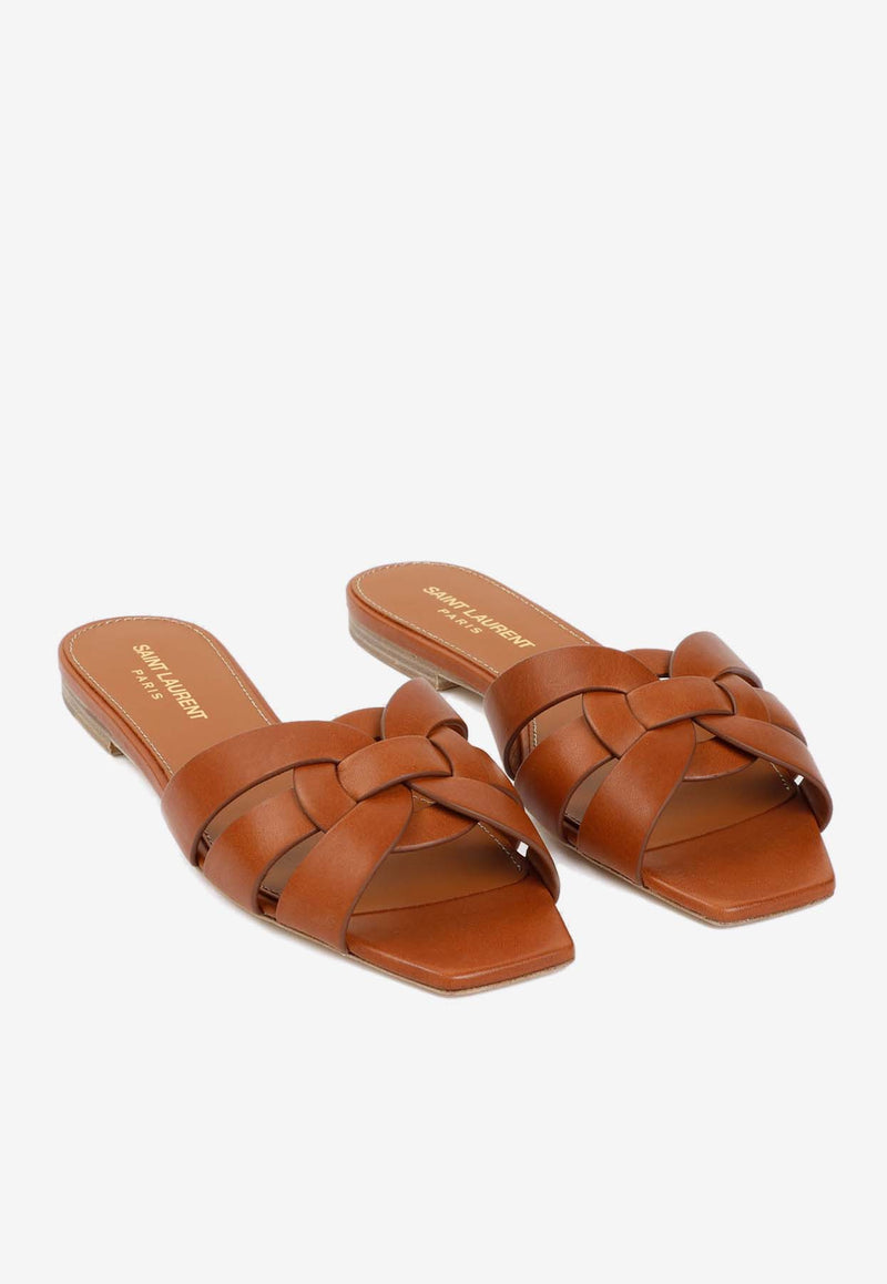 Tribute Leather Flat Sandals