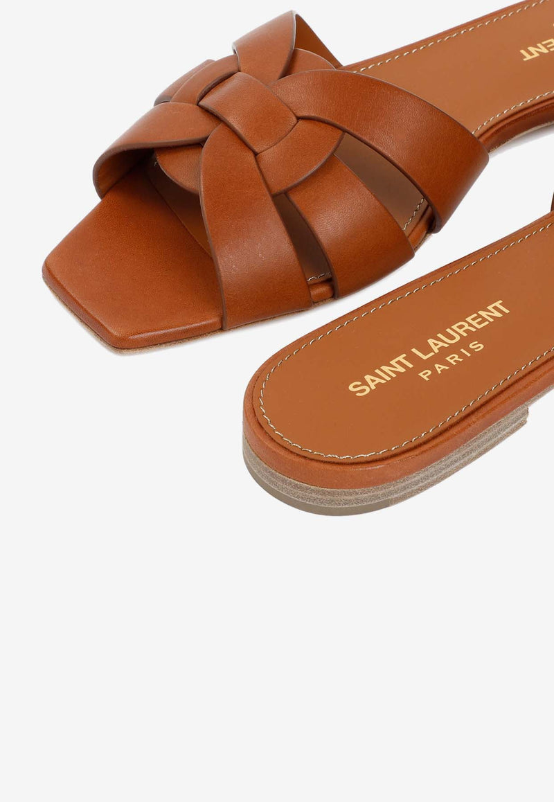 Tribute Leather Flat Sandals